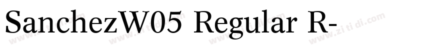 SanchezW05 Regular R字体转换